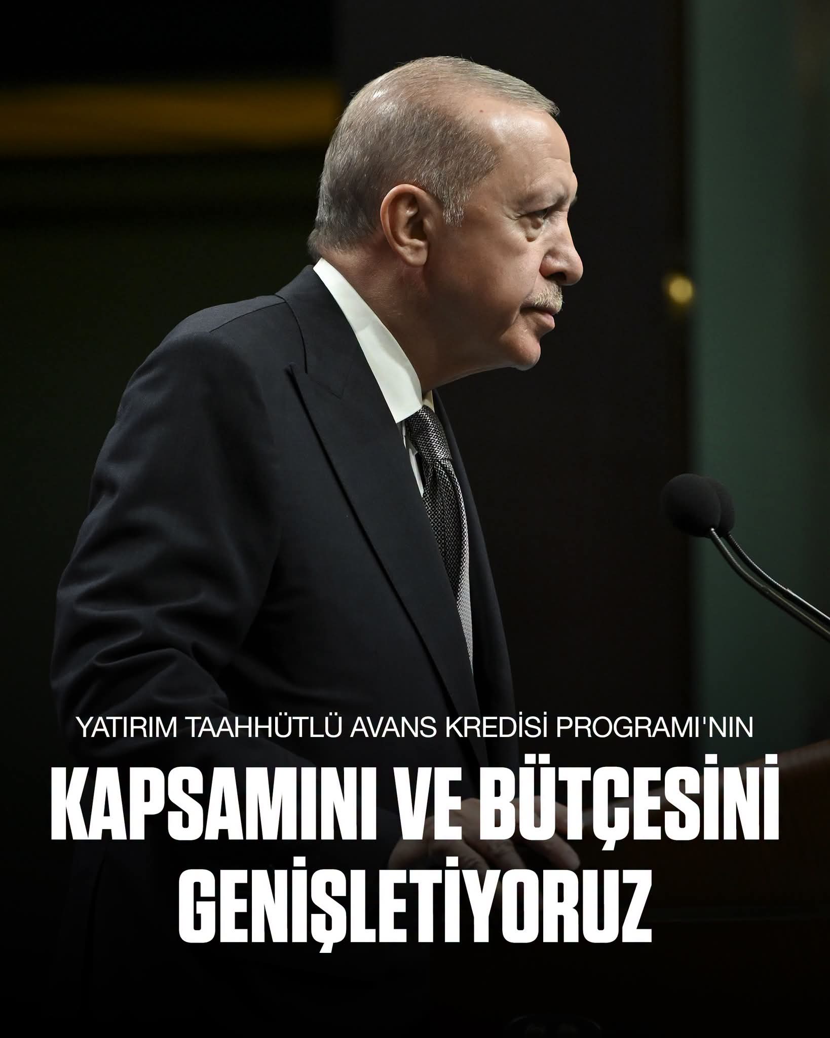 Yatırım Taahhütlü Avans Kredisi Programı’nın kapsamını ve bütçesini genişletiyoruz.