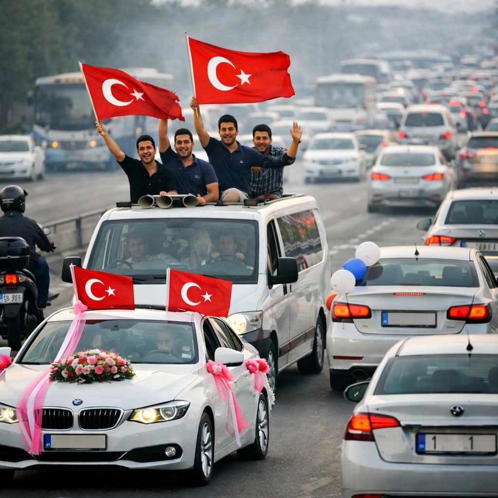 Düğün veya asker uğurlama konvoyu oluşturarak trafiği engelleyenlere 90 bin TL ceza kesilecek.  - Ehliyetlerine 60 gün el konulacak. - Araçlar ise 30 gün boyunca trafikten menedilecek...