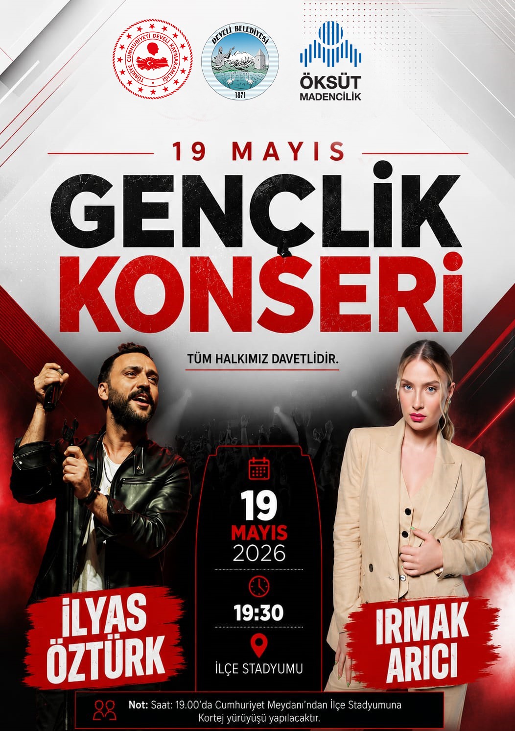 DEVELİ’DE 19 MAYIS GENÇLİK KONSERİ! 